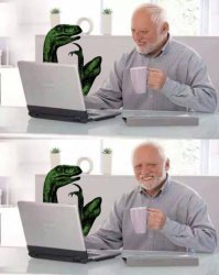 Philosoraptor with Harold Meme Template