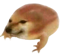 cheems frog (transparent) Meme Template