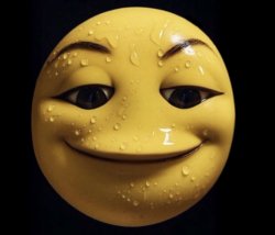 Sweaty Smiling Emoji Meme Template