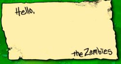 PvZ zombie note blank Meme Template