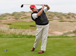 trump golfing on puerto rico Meme Template