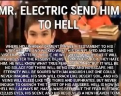 MR. ELECTRIC SEND HIM TO HELL Meme Template