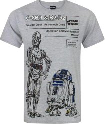 C-3PO & R2-D2 (1977) T-Shirt Meme Template