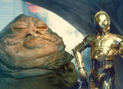 Jabba with C-3PO Meme Template