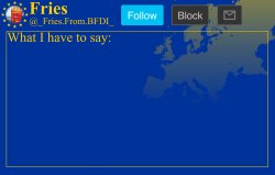 Fries' European announcement temp Meme Template
