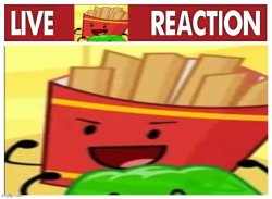 Live fries reaction Meme Template