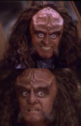 gowron happy sad Meme Template