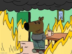 This is fine chill Meme Template