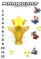 Mariokart competition Meme Template