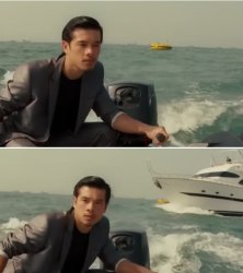 boat chase Meme Template