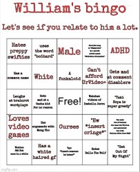 William's bingo Meme Template