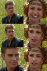 Anakin Padme 6 panel Meme Template