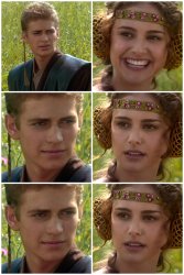 Anakin Padme 6 panel Meme Template