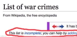 war crimes list Meme Template