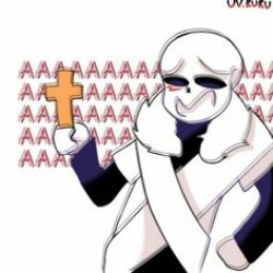 Cross! Sans with a Cross Meme Template