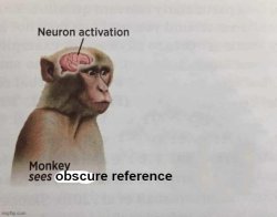 monkey sees obscure reference Meme Template