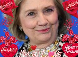 Hillary Heart Throb I'm in Love Meme Template