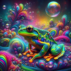 Psychedelic frog Meme Template