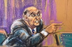 Rudy Guliani Court Room Sketch Meme Template