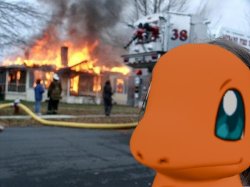 Disaster Charmander Meme Template