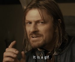 Boromir: it's a gif Meme Template