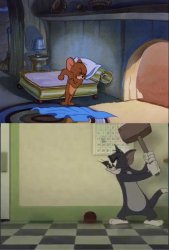 tom waiting for jerry Meme Template