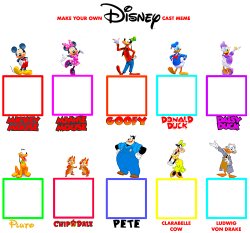 Make Your Own Disney Cast Meme! Meme Template