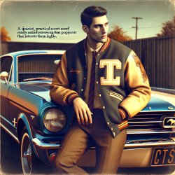 male , letterman jacket , mustang 64'' , istp Meme Template