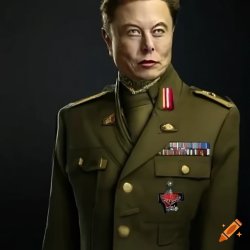 Elon Musk in Russian Uniform Meme Template