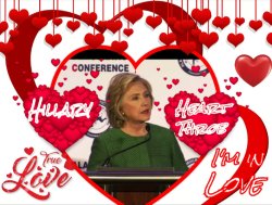 Hillary Heart Throb Meme Template