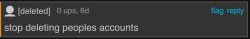 Stop deleting peoples accounts Meme Template
