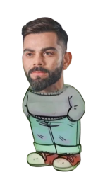 chill guy virat kohli transparent Meme Template