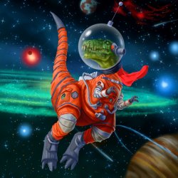 Dinosaurs in space Meme Template
