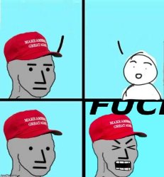 maga npc scream Meme Template