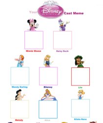 Make Your Own Junior Disney Princess Cast Meme Meme Template
