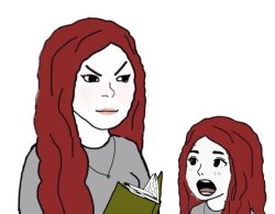 wifejak reads story to daughterjak Meme Template