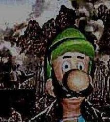 Luigi Thousand yard stare Meme Template