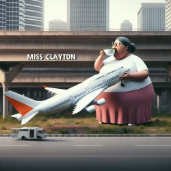 miss clayton is the fattest human she eats planes Meme Template