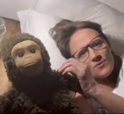 This is Nina Conti and her Monkey. Goals! Meme Template