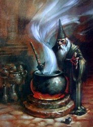 Wizard stirring pot Meme Template