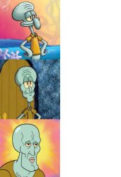 handsome squidward Meme Template