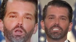 Donald Trump Jr. - which photo shows him high on drugs? Meme Template