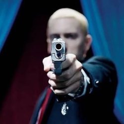 Eminem with a Gun Meme Template