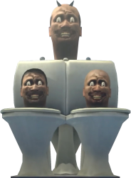 giant triplet skibidi Meme Template