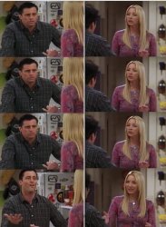 Phoebe Joey repeat mirrored Meme Template