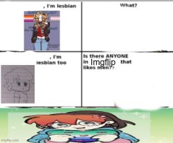 I'm lesbian Meme Template