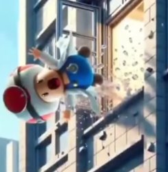 Toad gets thrown out window Meme Template