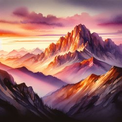 beautiful mountain with beautiful sunset background Meme Template