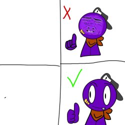 Mr. Purple Guy like and dislike Meme Template