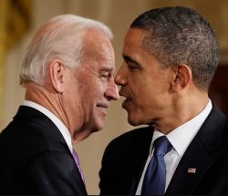 Obama Biden facing each other Meme Template